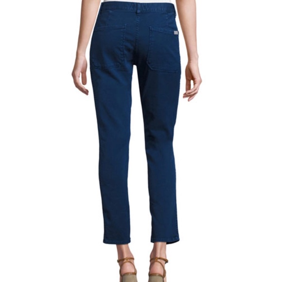 Neiman Marcus Sally Cropped Washed Twill Jeans - Picture 4 of 5